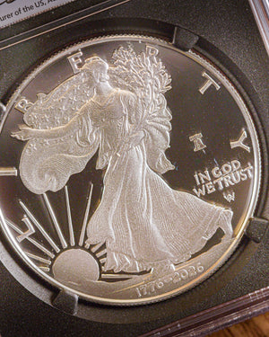 2026-W 1 oz Silver Eagle Coin Liberty Bell 250 Privy | NGC PR70 Deep Cameo Advanced Release | Anna Cabral Autographed