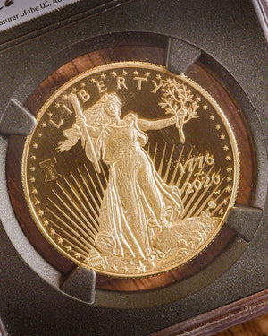 2026 W 1 oz Liberty Bell Privy 250th Anniversary Gold Eagle Advanced Release | NGC PF70 Ultra Cameo | Anna Cabral Autographed