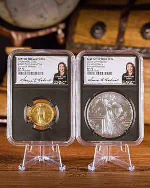 2026 Best of the Mint Standing Liberty 2-Piece Set | NGC Advanced Release SP70 | Anna Cabral Autographed