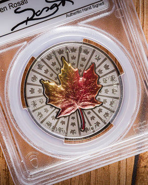 2026 Canada Ultra High Relief Silver Maple Leaf Colorized | PCGS Advanced Release Gem Proof | Steven Rosati Autographed