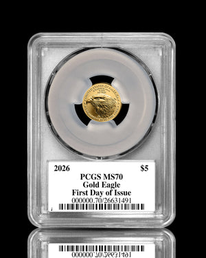 2026 $5 American Gold Eagle | MS70 First Day of Issue | Stephanie Sabin Autographed