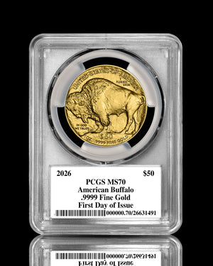 2026 $50 American Gold Buffalo | MS70 First Day of Issue | Stephanie Sabin Autographed