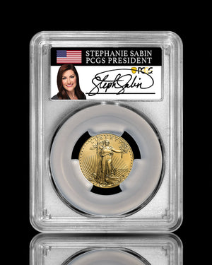2026 $10 American Gold Eagle | MS70 First Day of Issue | Stephanie Sabin Autographed | Modern Numismatic Masterpieces Label