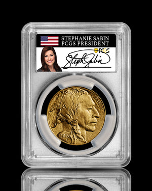 2026 $50 American Gold Buffalo | MS70 First Day of Issue | Stephanie Sabin Autographed | Modern Numismatic Masterpieces Label