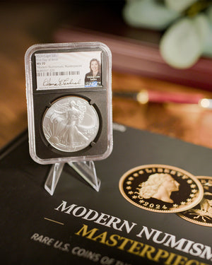 2026 Silver Eagle | NGC MS70 First Day of Issue | Modern Numismatic Masterpieces | Anna Escobedo Cabral Autographed | With Collector's Book