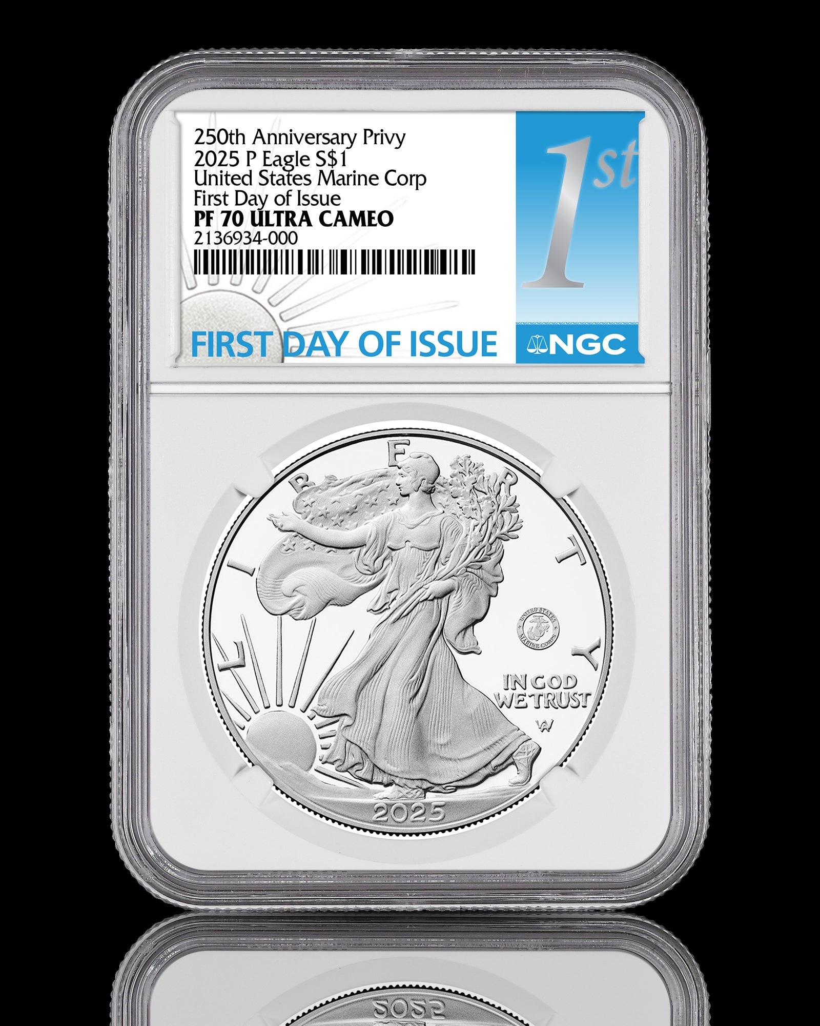 2025 Marine Corps Proof Silver Eagle PF70