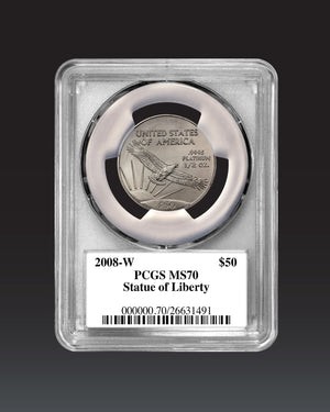 2008 $50 Platinum Eagle | PCGS "Modern Numismatic Masterpieces" MS70 | Stephanie Sabin Autographed