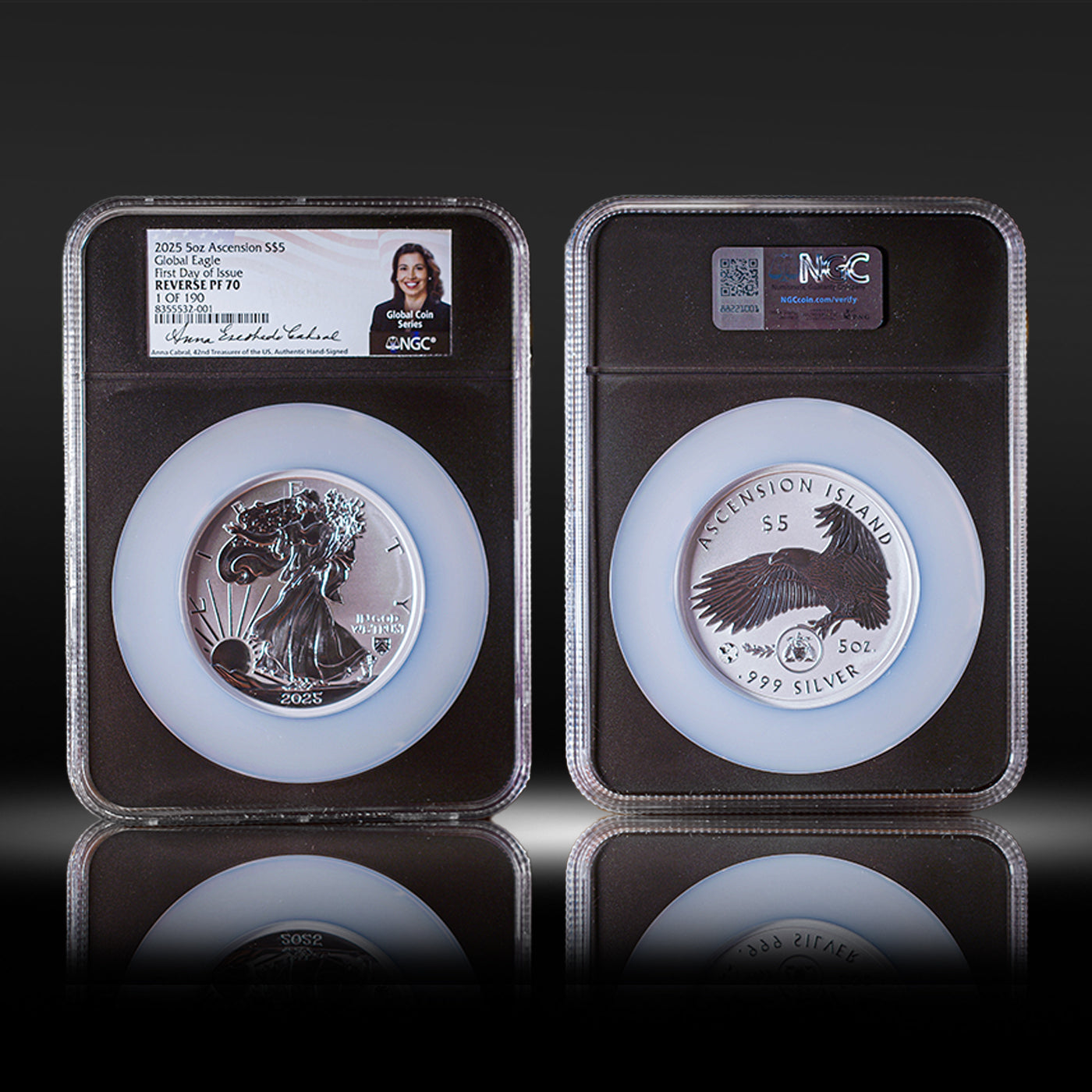 The 2025 5oz "Global Privy" Reverse Proof