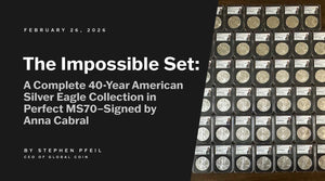 The Impossible Set: A Complete 40-Year American Silver Eagle Collection in Perfect MS70 — Signed by Anna Cabral