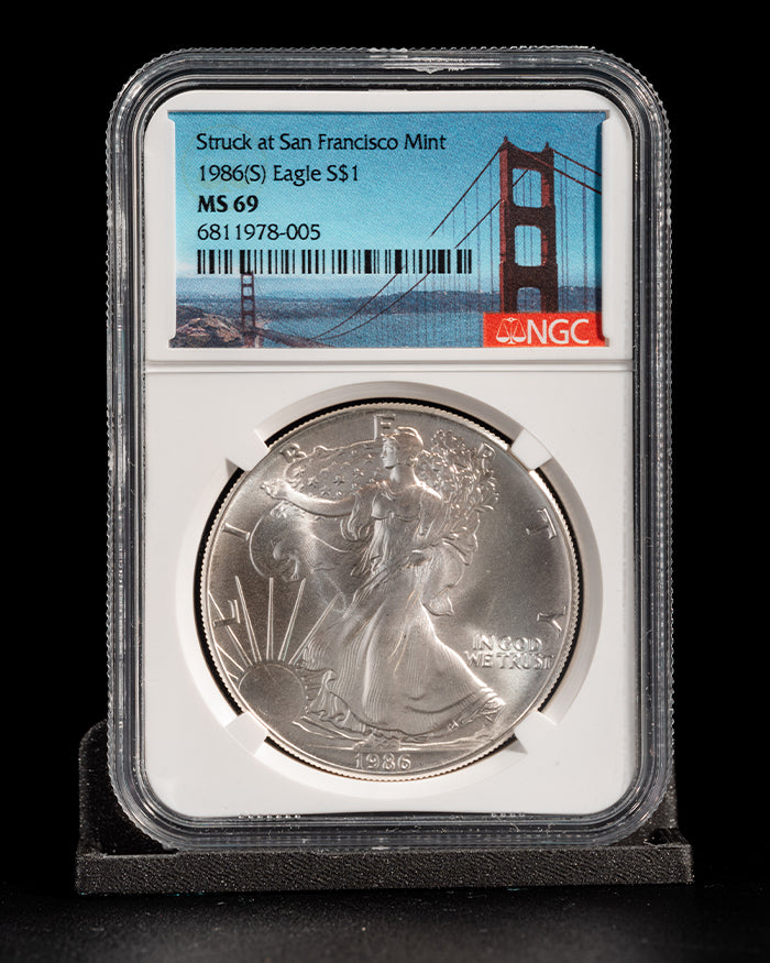 1986 S Silver Eagle | NGC MS69