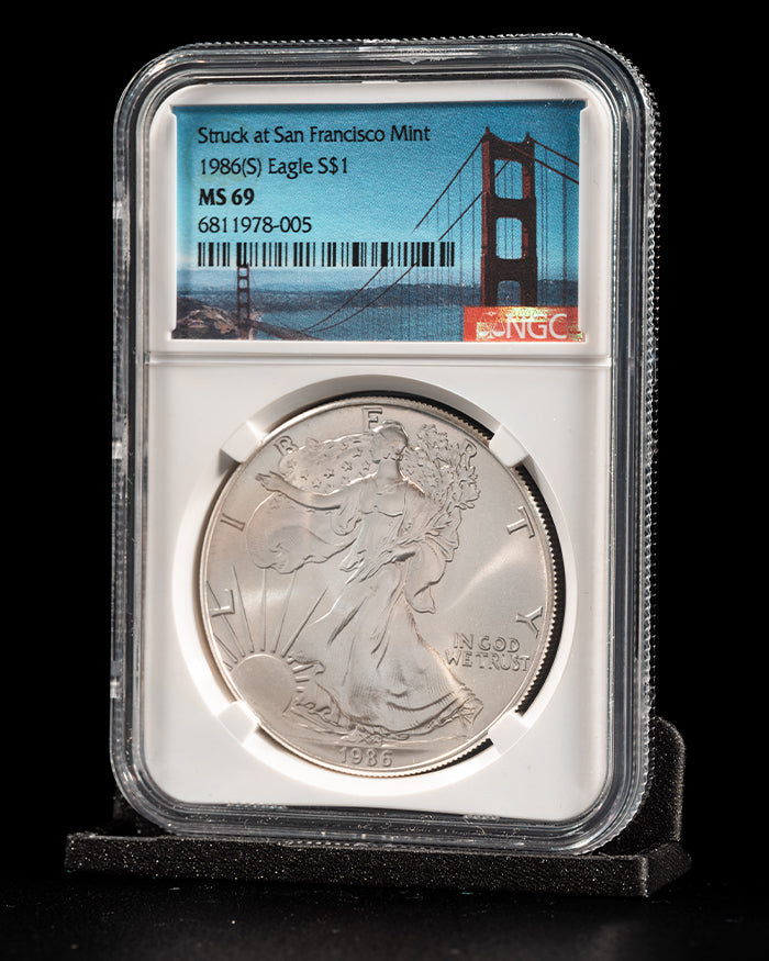 1986 S Silver Eagle | NGC MS69