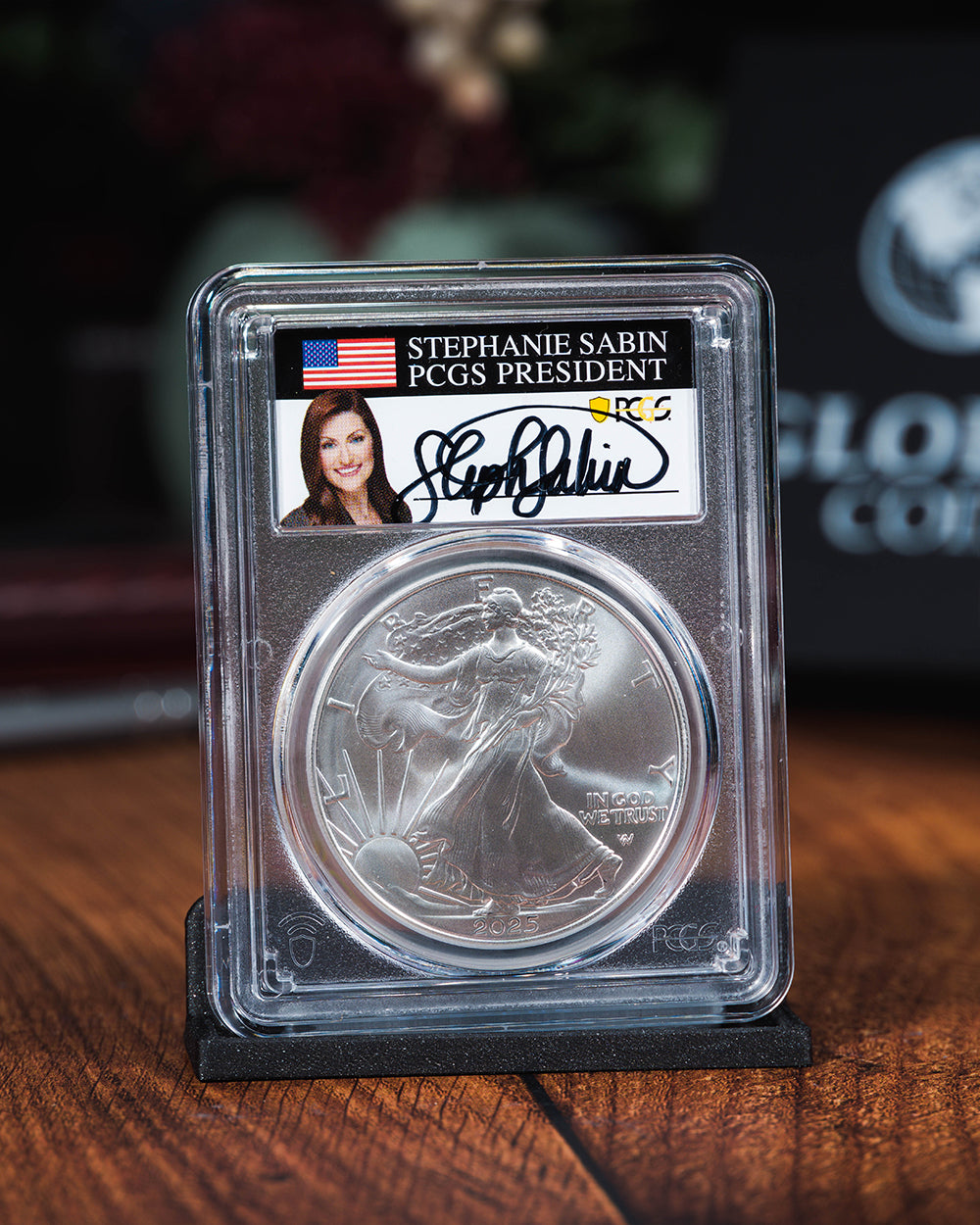 2025 Silver Eagle $1 | First Day of Issue PCGS MS70 | Stephanie Sabin Autographed