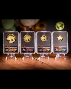 2008 W 4PC Proof Gold Buffalo Set | NGC "Modern Numismatic Masterpieces" PF70 | Anna Cabral Autographed