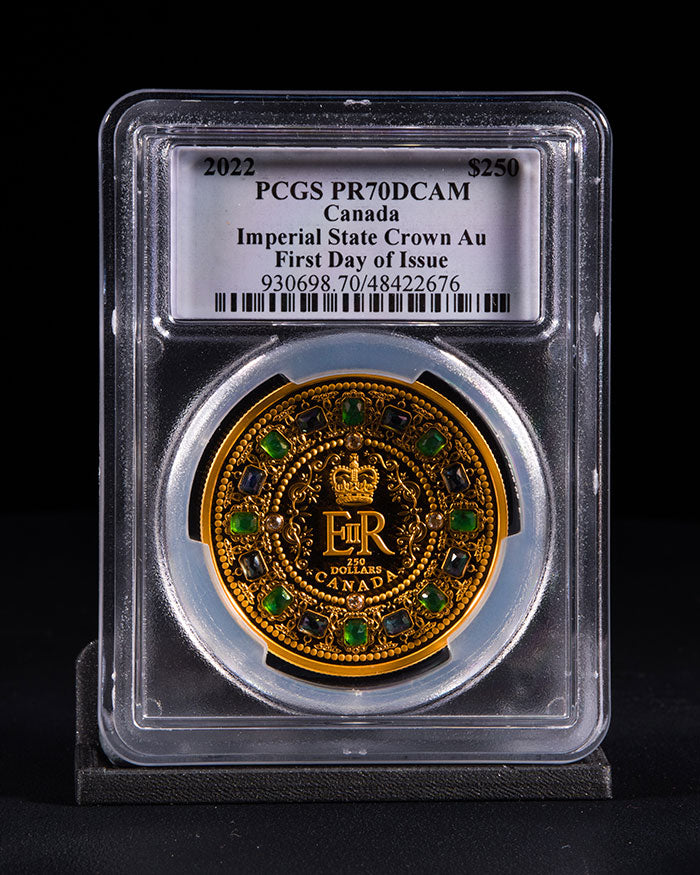 2022 $250 Canada Imperial State Crown Au | First Day of Issue PCGS PR70DCAM | Susanna Blunt Autograph