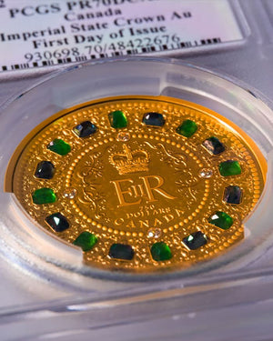 2022 $250 Canada Imperial State Crown Au | First Day of Issue PCGS PR70DCAM | Susanna Blunt Autograph