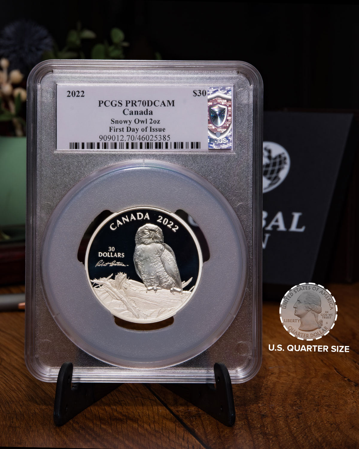 2022 $30 Silver Snowy Owl | First Day Of Issue PR70 PCGS | Susanna Blunt Autographed