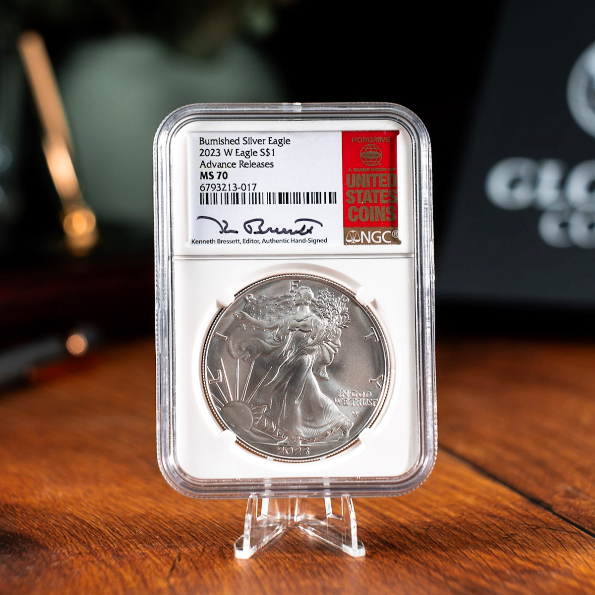 Silver Coin Burnished Silver Eagle 2023 Advanced Release