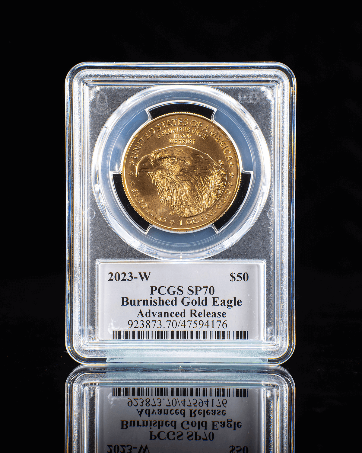 Gold Coin | $50 Burnished Gold Eagle | 2023 | Advanced Release