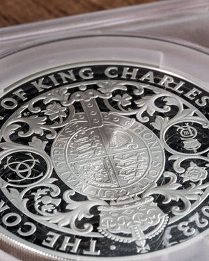 2023 5 oz Great Britain Charles III Coronation | First Day of Issue PCGS PR70 Deep Cameo | Susanna Blunt Autographed