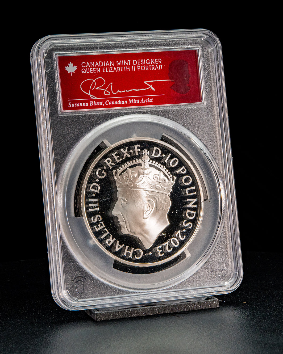 2023 5 oz Great Britain Charles III Coronation | First Day of Issue PCGS PR70 Deep Cameo | Susanna Blunt Autographed