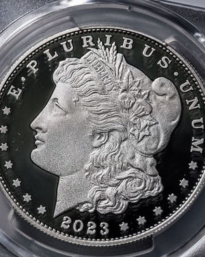 2023 S Morgan & Peace Dollar Set | Advanced Release PCGS PR70DCAM | Stephanie Sabin Autographed