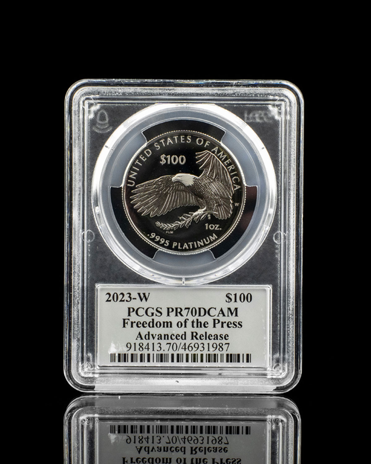 2023 $100 Platinum Eagle | Advanced Release PR70 PCGS | Stephanie Sabin Autographed