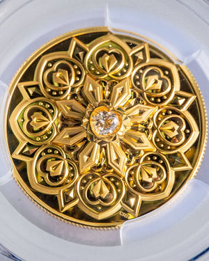 2023 $200 Canada De Beers Ideal Heart Ultra High Relief | First Day of Issue PCGS PR70 Deep Cameo | Susanna Blunt Autographed