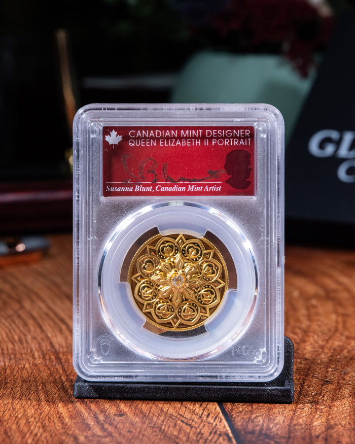 2023 $200 Canada De Beers Ideal Heart Ultra High Relief | First Day of Issue PCGS PR70 Deep Cameo | Susanna Blunt Autographed