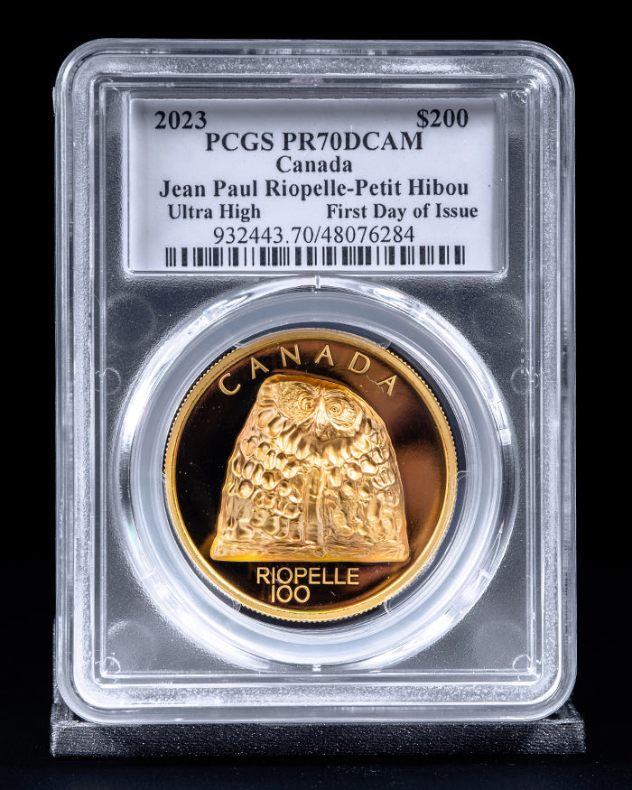 2023 $200 Canada Jean Paul Riopelle-Petit Hibou Ultra High Relief | First Day of Issue PCGS PR70 Deep Cameo | Susanna Blunt Autographed