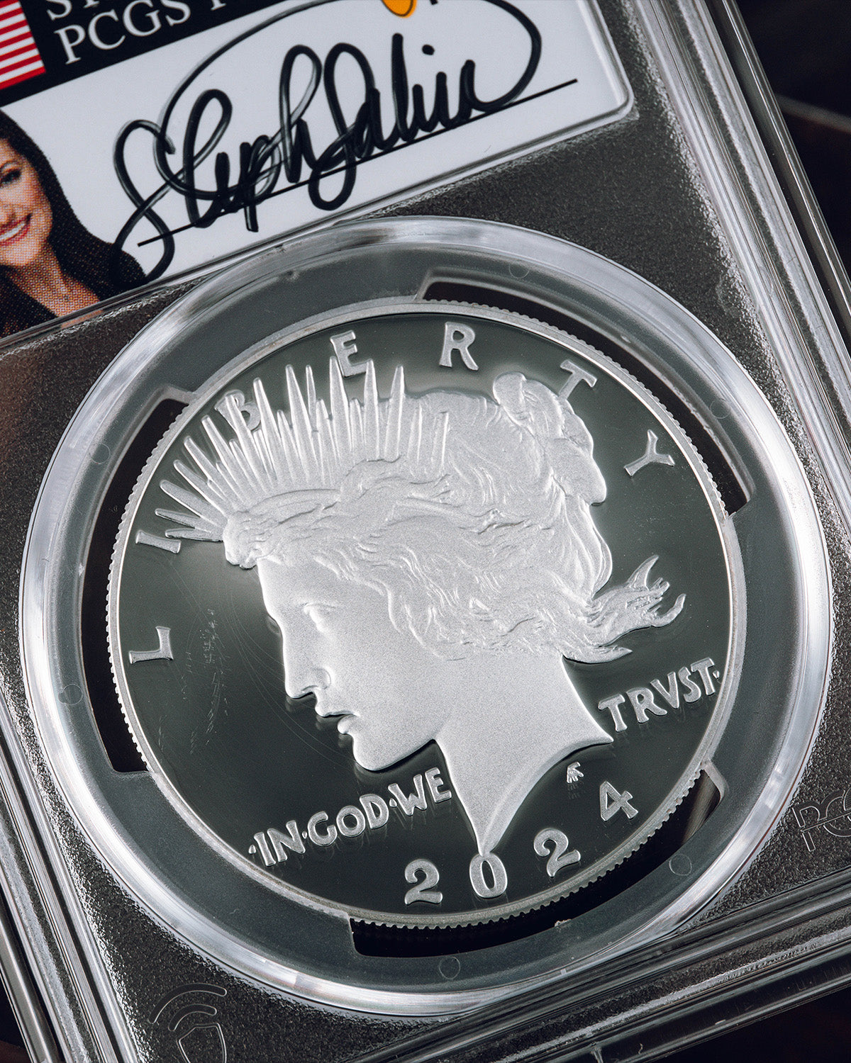 2024-S $1 Morgan and Peace Dollar Set | Advanced Release PCGS PR70 Deep Cameo | Stephanie Sabin Autographed