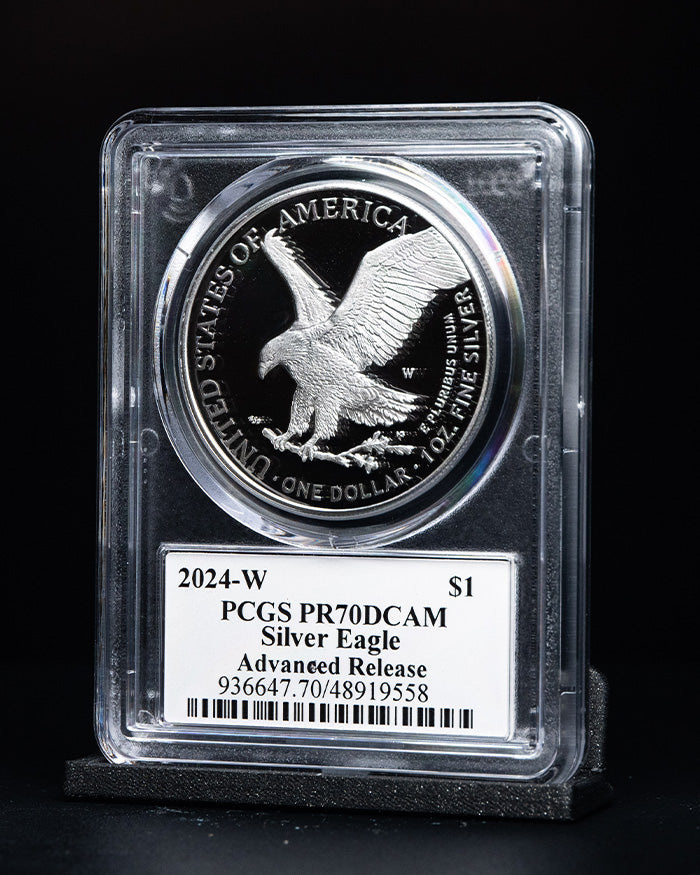2024 W $1 Silver Eagle | Advanced Release PCGS Deep Cameo PF70 | Stephanie Sabin Autographed