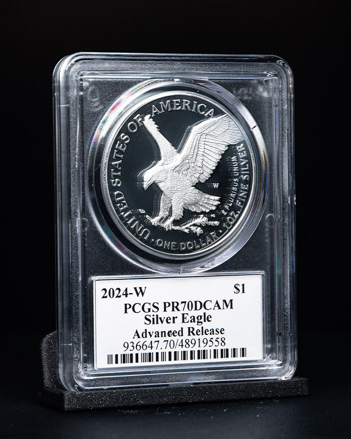 2024 W $1 Silver Eagle | Advanced Release PCGS Deep Cameo PF70 | Stephanie Sabin Autographed