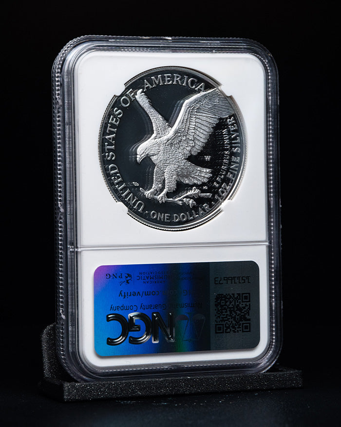 2024 W $1 Silver Eagle | First Day of Issue NGC PR70 Ultra Cameo | Kenneth Bressett Autographed