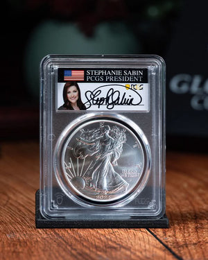 2024 Silver Eagle $1| First Day of Issue PCGS MS70 | Stephanie Sabin Autographed