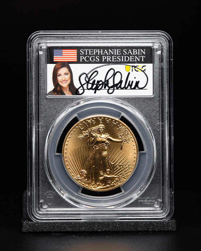 2024 $50 Gold Eagle | First Day of Issue PCGS MS70 | Stephanie Sabin Autographed