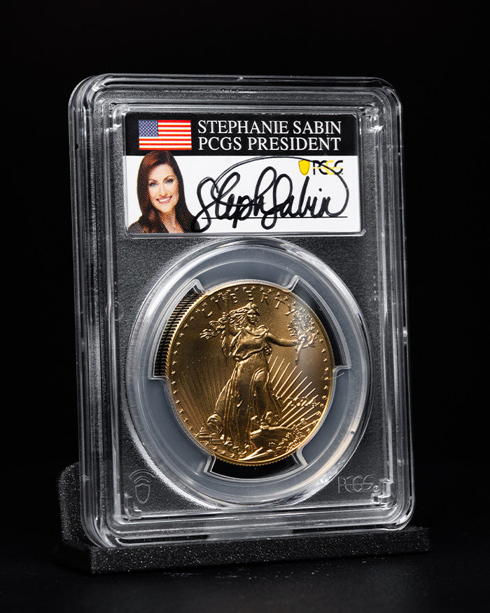 2024 $50 Gold Eagle | First Day of Issue PCGS MS70 | Stephanie Sabin Autographed