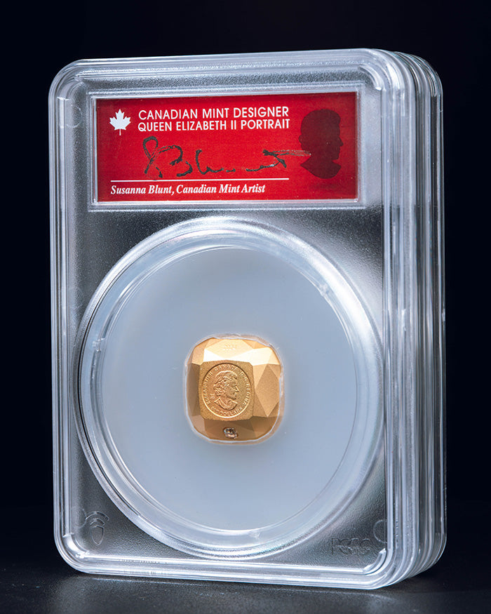 2024 Gold Ideal Cushion Diamond