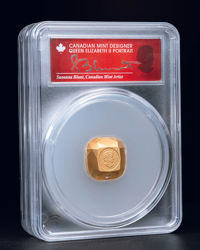 2024 Gold Ideal Cushion Diamond