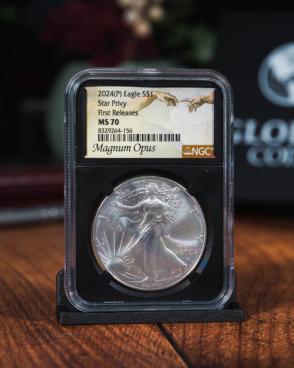 2024 P 1 oz Silver Eagle | Star Privy FR MS70 "Magnum Opus"