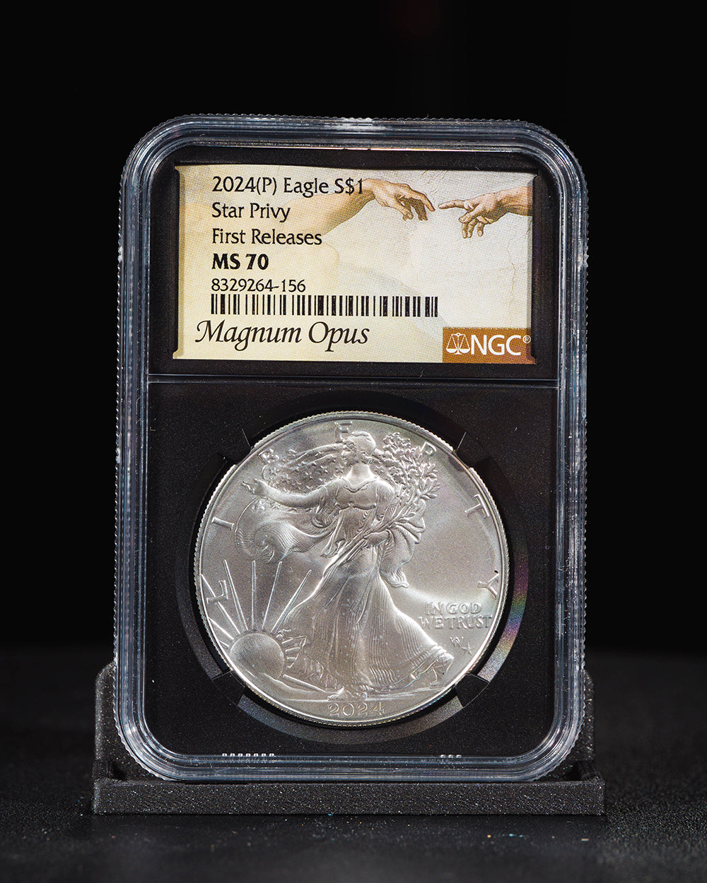 2024 P 1 oz Silver Eagle | Star Privy FR MS70 "Magnum Opus"