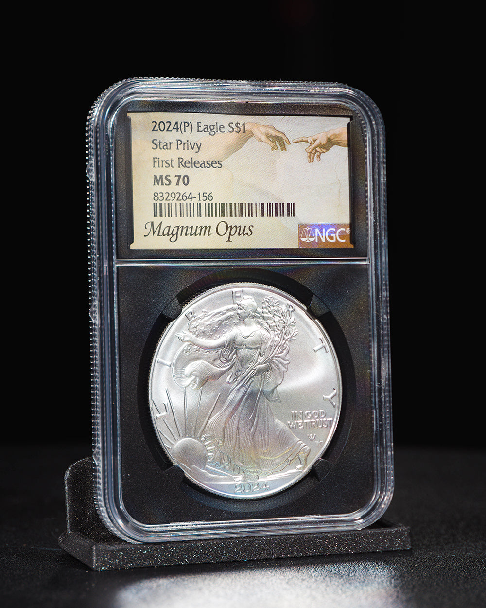 2024 P 1 oz Silver Eagle | Star Privy FR MS70 "Magnum Opus"