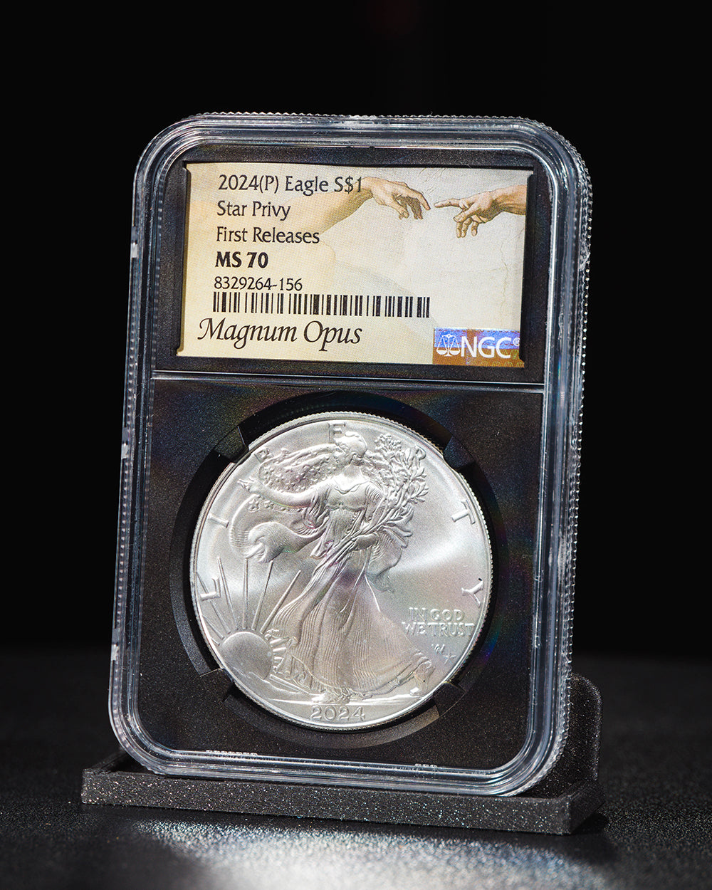 2024 P 1 oz Silver Eagle | Star Privy FR MS70 "Magnum Opus"