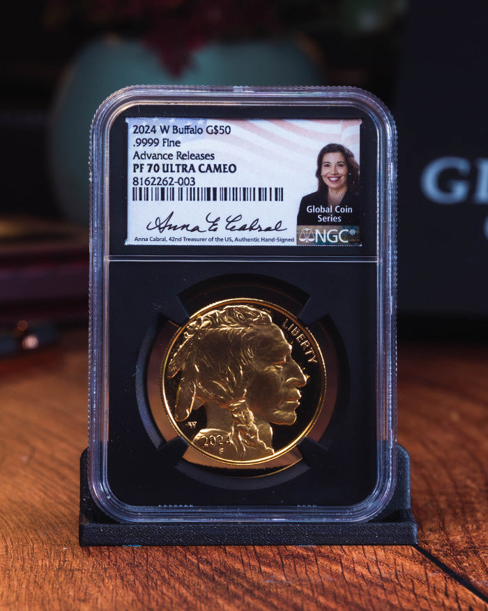 2024 W Buffalo | Advance Releases PF70 Ultra Cameo "Global Coin Series" | Anna Cabral Autographed