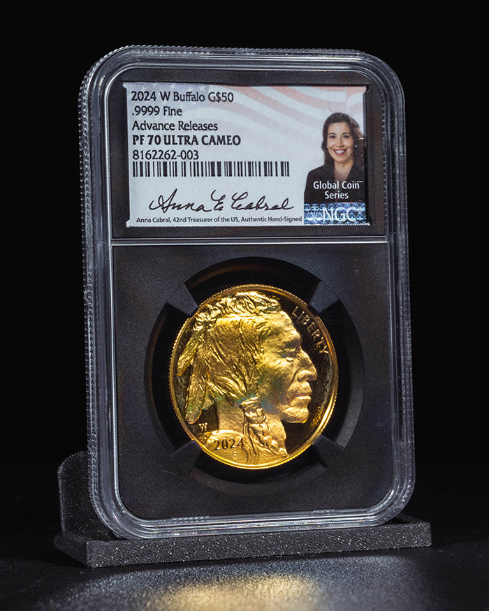 2024 W Buffalo | Advance Releases PF70 Ultra Cameo "Global Coin Series" | Anna Cabral Autographed