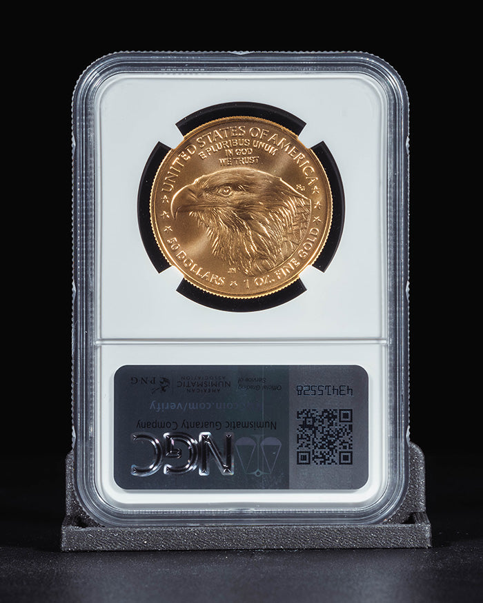 2024 W Burnished Gold Eagle | Advance Releases MS70 | Kenneth Bressett Autographed