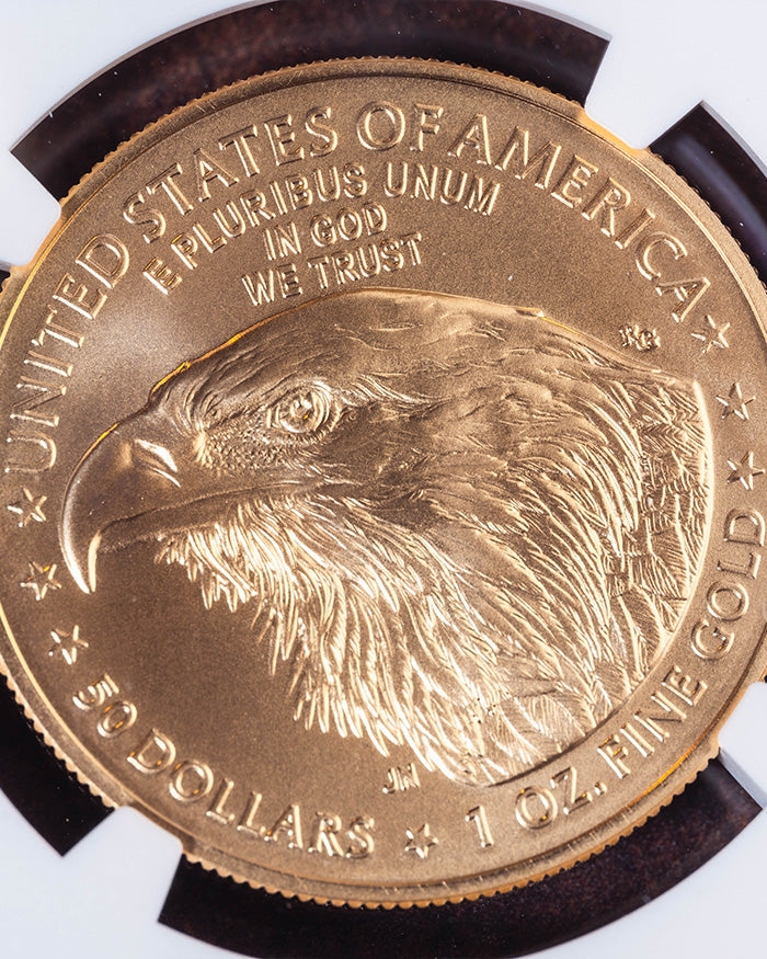 2024 W Burnished Gold Eagle | Advance Releases MS70 | Kenneth Bressett Autographed