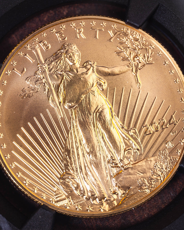 2024 W Burnished Gold Eagle | Advance Releases MS70 "Global Coin Series" | Anna Cabral Autographed