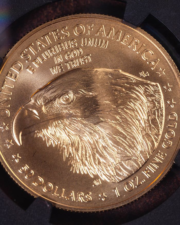 2024 W Burnished Gold Eagle | Advance Releases MS70 "Global Coin Series" | Anna Cabral Autographed