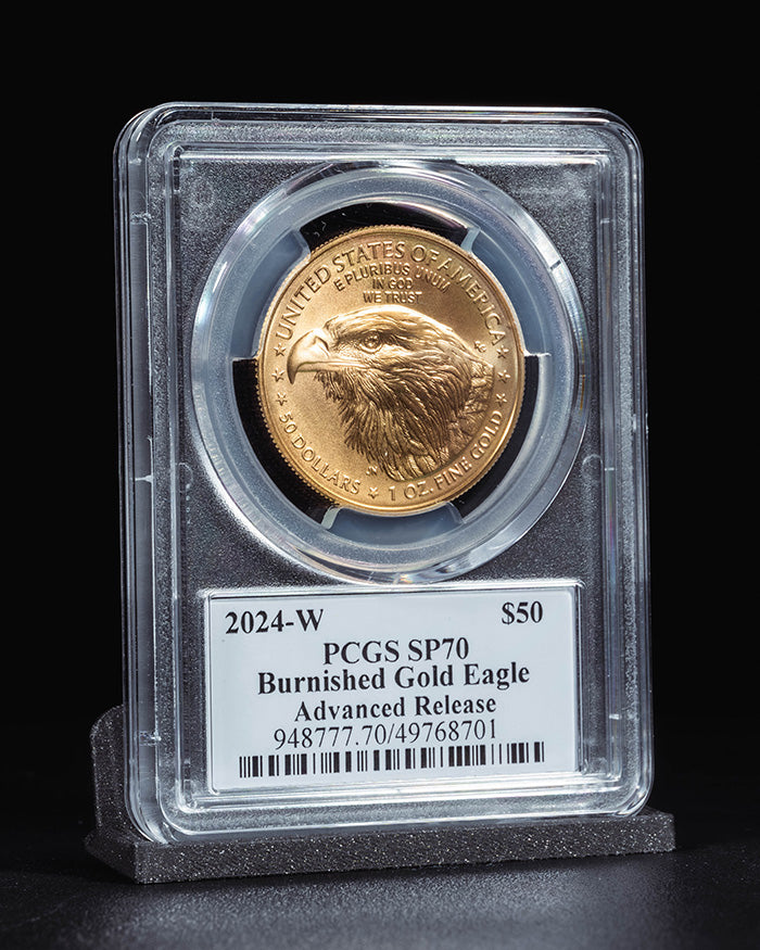 2024 W Burnished Gold Eagle | Advance Releases SP70 | Stephanie Sabin Autographed