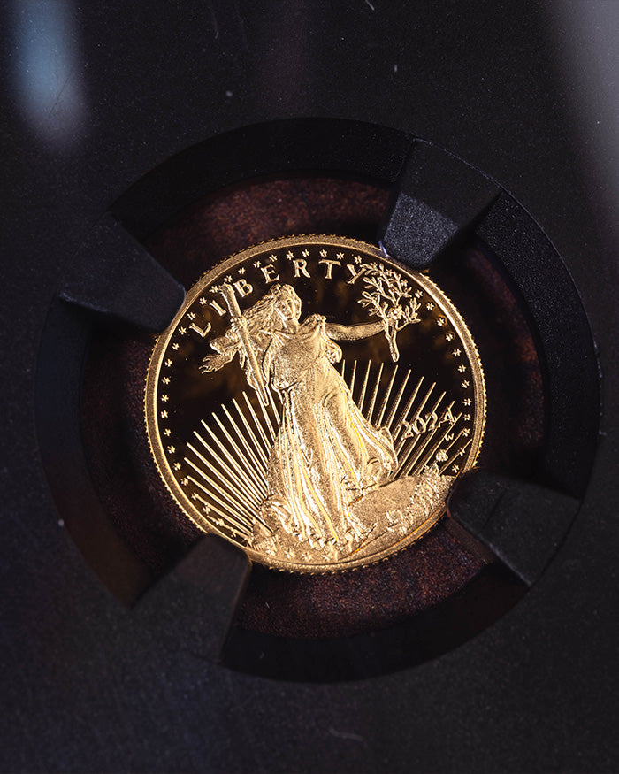 2024 W $5 Gold Eagle | Advance Releases PF70 Ultra Cameo "Global Coin Series" | Anna Cabral Autographed